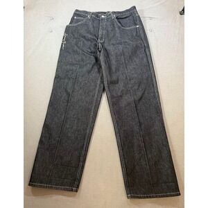 Sean John Embroidered Wide Leg Jeans Men's Relaxed Streetwear Denim 36X33 Y2K.
